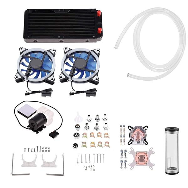 DIY PC Water Cooling Kit: CPU/GPU Block, 240mm Heat Sink, Pump & LED Fan for Ultimate Cooling Performance