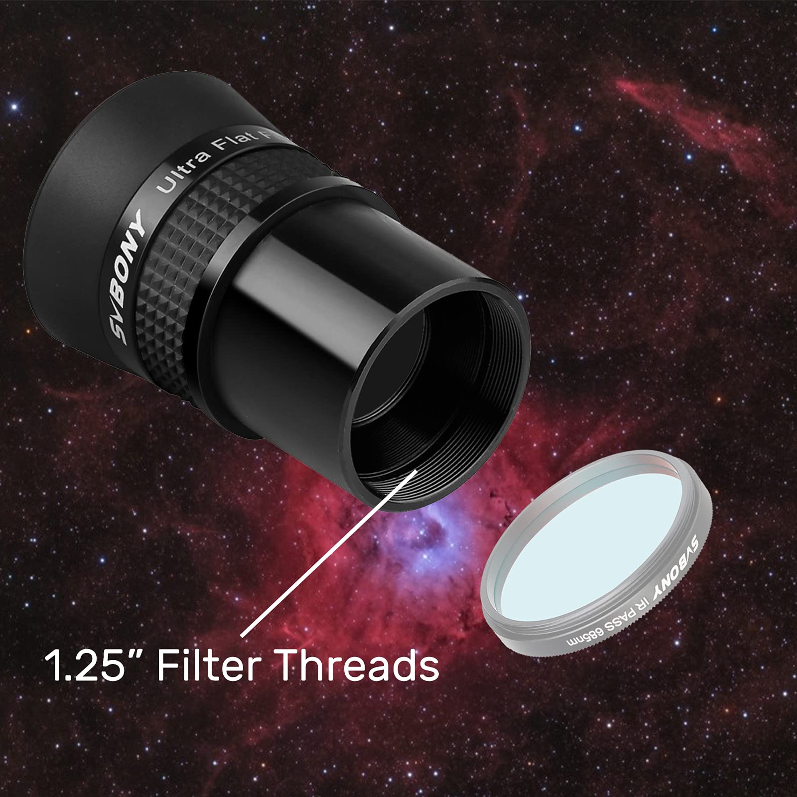 SVBONY SVBONY SV190 Ultra Flat Field 10mm Telescope Eyepiece Fully Multi Coated for Astronomy Planet Visuals 1.25 Inch Accessories - View 9 of 9