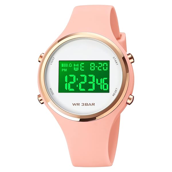 Gosasa GOSASA Outdoor Sport Watch Waterproof LED Digital Alarm Clock Pink for Active Lifestyle - View 3 of 7