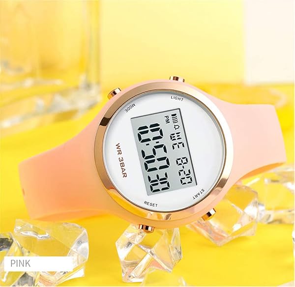 Gosasa GOSASA Outdoor Sport Watch Waterproof LED Digital Alarm Clock Pink for Active Lifestyle - View 4 of 7