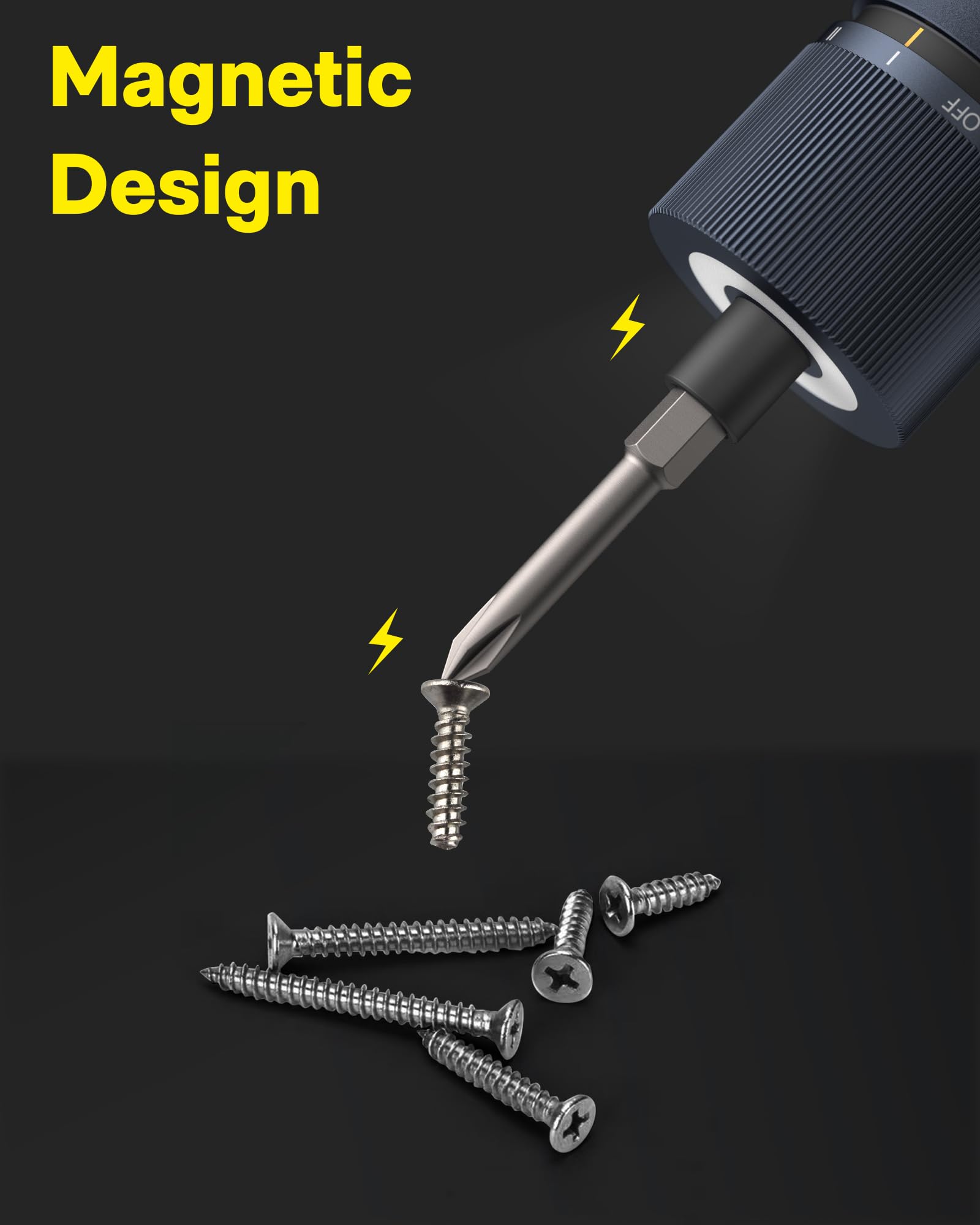 HOTO HOTO Electric Screwdriver Rechargeable, 3.6V Cordless Screwdriver Set USB-C, 3 Torque Settings, 1500mAh Battery, LED Light & 12 S2 Metal Bits for Furniture/Electrical Repairs - View 5 of 9