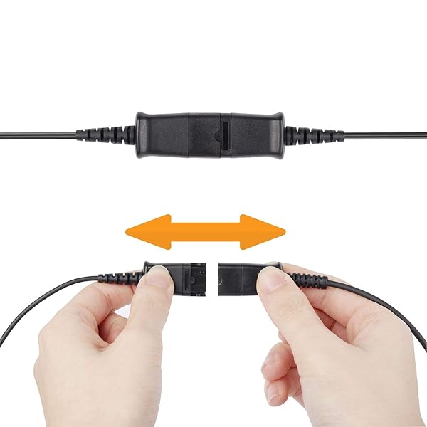 VoiceJoy VoiceJoy Cell Phone Headset Noise Cancelling Microphone 3.5mm for iPhone Android Laptop PC Call Center Office Business Skype Softphone - View 4 of 6