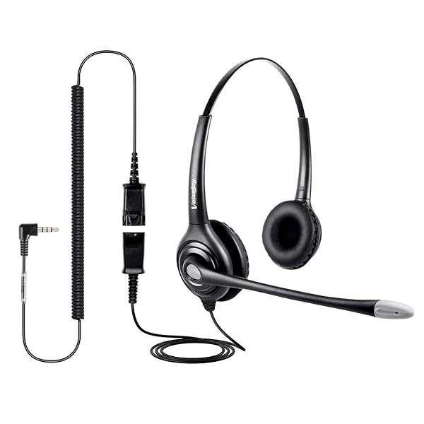 VoiceJoy VoiceJoy HD261 Noise Cancelling Headset with Microphone for Call Center Office Skype Business Meetings and Online Courses - View 2 of 8