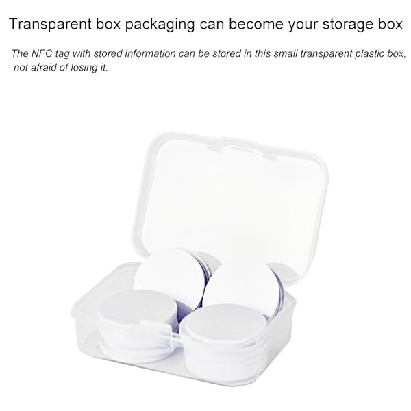 Yanzeo YANZEO 20 Pcs NTAG215 Chip NFC Round Cards RFID Tag Compatible with TagMo Amiibo 504 Bytes Memory Fully Programmable for NFC Devices - View 3 of 10