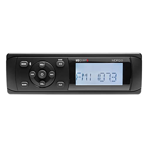 MB Quart MB Quart MDR2.0 160 Watt Marine Grade Digital Source Receiver Radio with Bluetooth USB AM FM Weather Band Single DIN - View 2 of 6