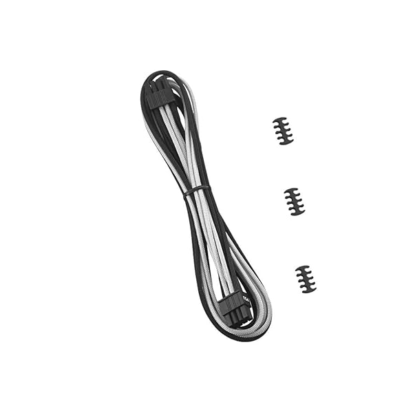 CableMod E-Series Classic ModFlex 8-pin PCI-e Cable for EVGA Black White 60cm High Performance Sleeved Cable