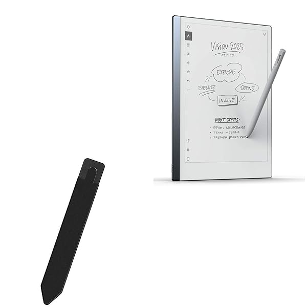 BoxWave BoxWave Stylus Pouch for Remarkable 2 Portable Pen Holder Jet Black Self-Adhesive Carrier - View 2 of 8