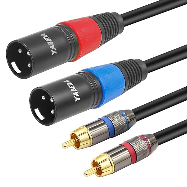 YABEDA YABEDA RCA to XLR Cable 3Feet Heavy Duty Dual RCA Male to Dual XLR Male HiFi Stereo Audio Connection Microphone Interconnect Cable - View 2 of 8
