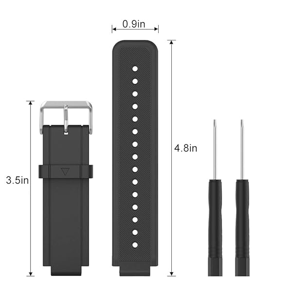 Meifox Meifox Purple Silicone Replacement Band for Garmin Vivoactive Watch Compatible Wristband - View 7 of 8