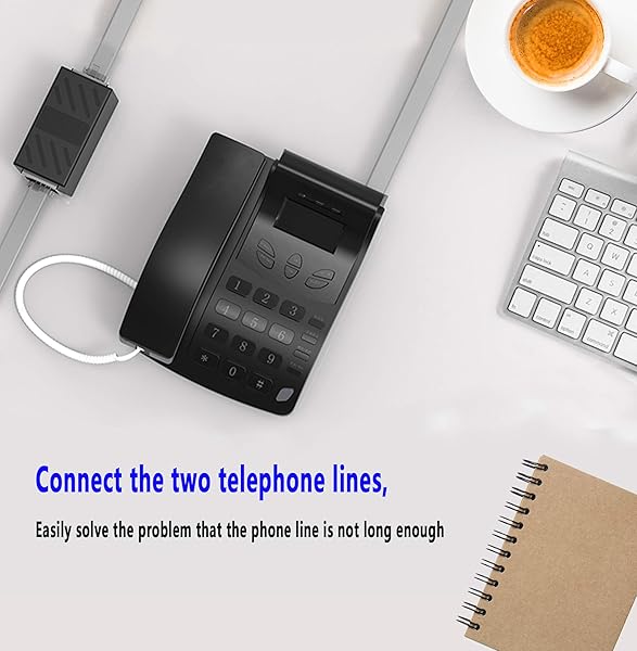 SinLoon SinLoon RJ11 Coupler Female to Female 6P6C Telephone Inline Extension Adapter for Landline and Fax Machine - View 6 of 8