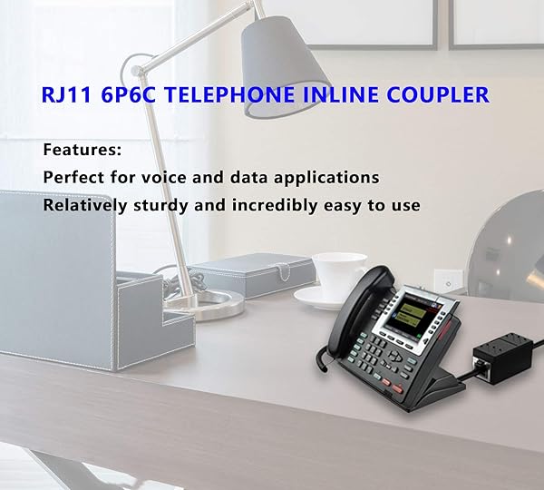 SinLoon SinLoon RJ11 Coupler Female to Female 6P6C Telephone Inline Extension Adapter for Landline and Fax Machine - View 7 of 8