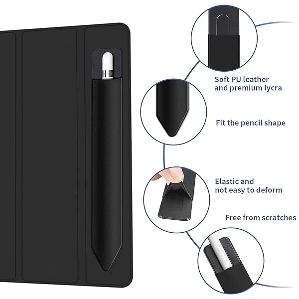 BoxWave BoxWave Stylus Pouch for Apple iPhone 12 Pro Max Portable Self-Adhesive Pen Holder Carrier Jet Black - View 7 of 8