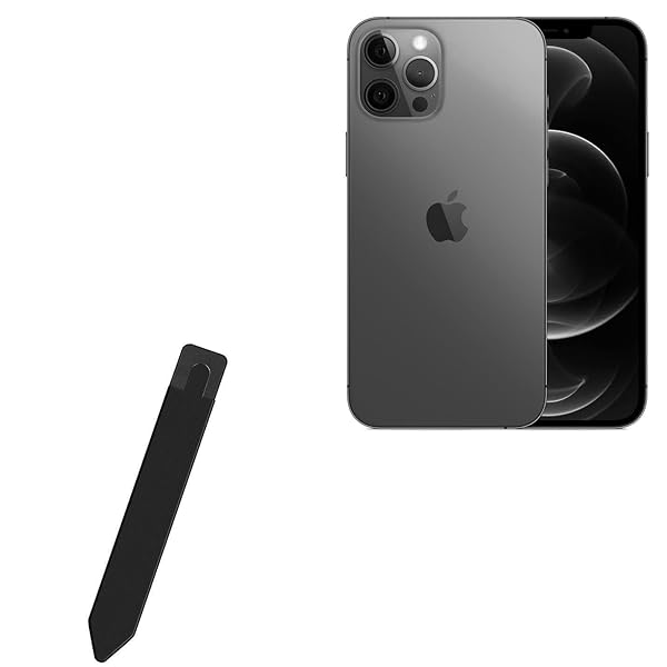 BoxWave BoxWave Stylus Pouch for Apple iPhone 12 Pro Max Portable Self-Adhesive Pen Holder Carrier Jet Black - View 2 of 8