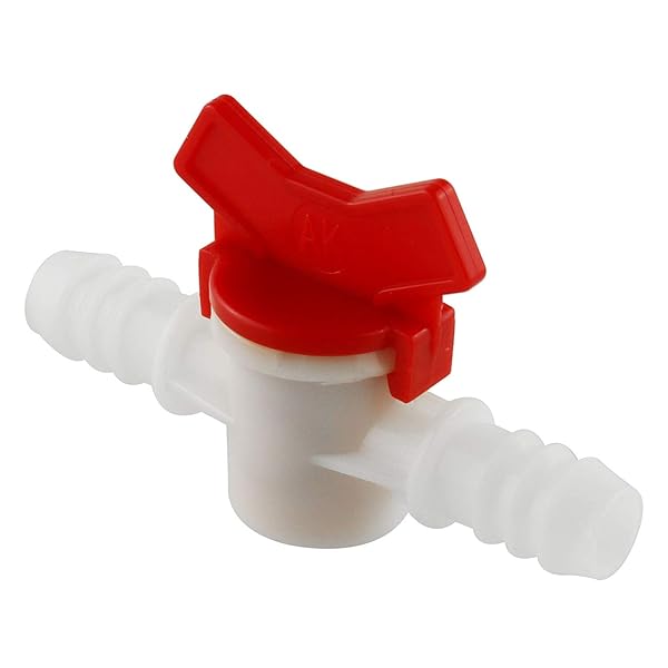 DGZZI DGZZI Barbed Ball Valve 2PCS 1/2 Inch ID In-Line Shut Off Switch for Drip Irrigation and Aquariums White - View 6 of 6