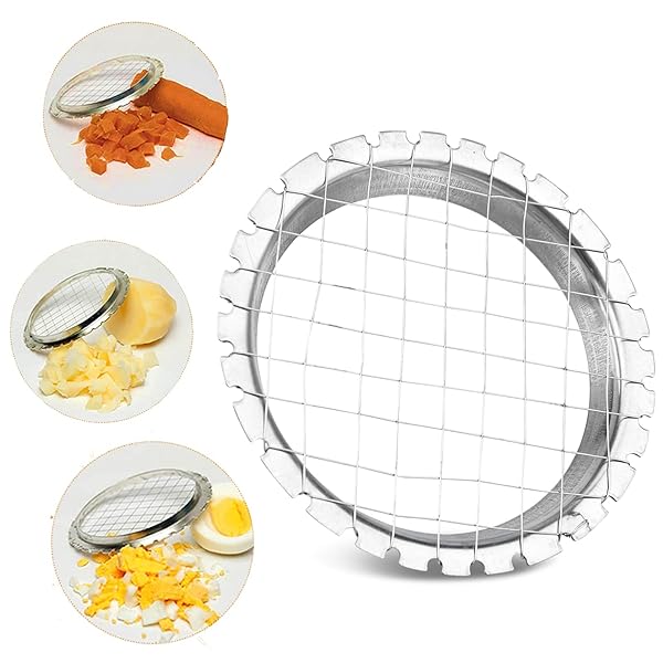 Denpetec Stainless Steel Egg Chopper & Slicer: Perfect for Fruits, Salads, Tomatoes & Potatoes - Quick & Easy Cutting Tool