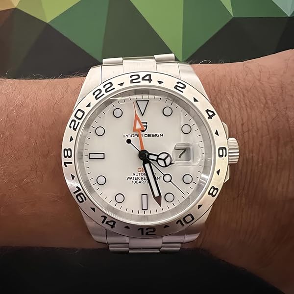 PAGRNE DESIGN Pagani Design Men's Automatic Mechanical GMT 42mm Sport Waterproof Stainless Steel Sapphire Glass Wrist Watch - View 3 of 8