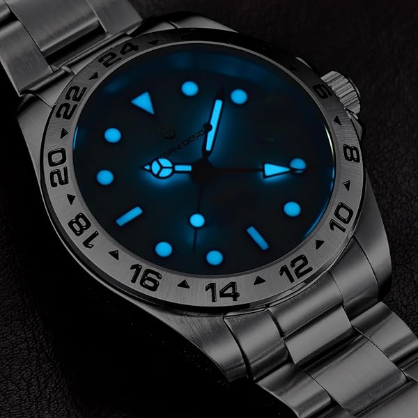 PAGRNE DESIGN Pagani Design Men's Automatic Mechanical GMT 42mm Sport Waterproof Stainless Steel Sapphire Glass Wrist Watch - View 4 of 8