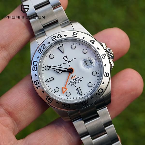 PAGRNE DESIGN Pagani Design Men's Automatic Mechanical GMT 42mm Sport Waterproof Stainless Steel Sapphire Glass Wrist Watch - View 6 of 8