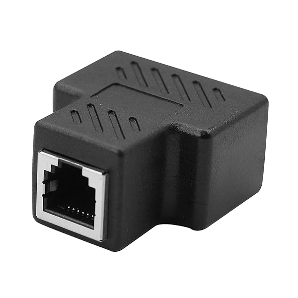 SinLoon SinLoon RJ11 Phone Jack Splitter 6P6C Inline Coupler Adapter for Landline and Fax Machine 1 to 2 Female Connections - View 3 of 8