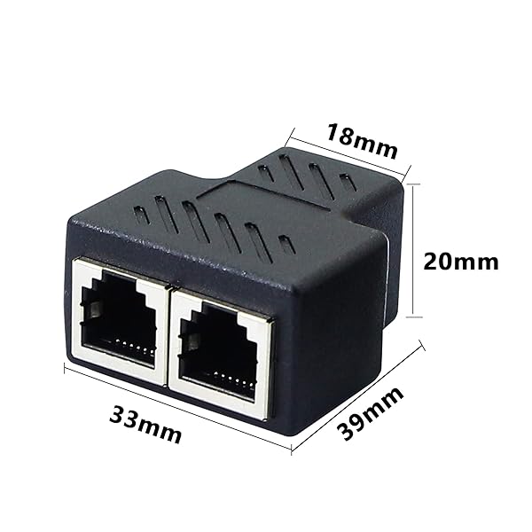 SinLoon SinLoon RJ11 Phone Jack Splitter 6P6C Inline Coupler Adapter for Landline and Fax Machine 1 to 2 Female Connections - View 4 of 8