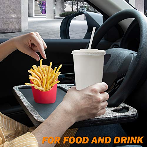 eing Bling Auto Steering Wheel Desk for Laptop and Food Travel Tray Fits Most Vehicles White - View 4 of 9