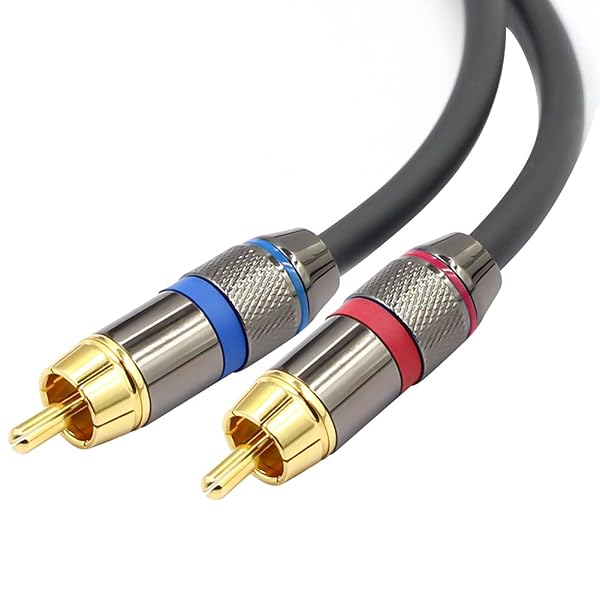 YABEDA YABEDA RCA Female to Dual RCA Male Y Splitter Cable Gold Plated 1 Female to 2 Male Stereo Audio Adapter 1.6feet 50cm - View 5 of 8