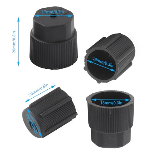 Aramox AC Charge Port Caps Valve Core 10Pcs Multi-Size 13mm 16mm Car AC Service Repair Refrigerant Charging Port Cover Auto Accessory - View 7 of 10