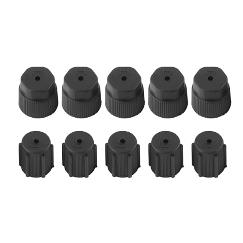 AC Charge Port Caps Valve Core 10Pcs Multi-Size 13mm 16mm Car AC Service Repair Refrigerant Charging Port Cover Auto Accessory