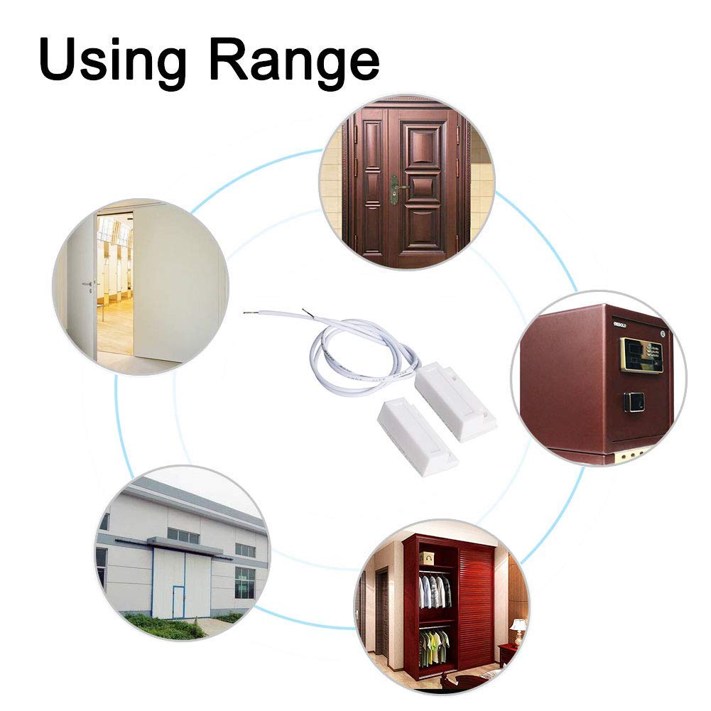 Aoje-Link RC-38A Wireless Magnetic Door Window Sensor Alarm for Home Security Access Control and Burglar Systems White 1pc - View 6 of 6