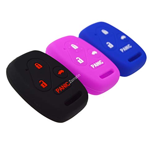 Zorratin Silicone Remote Key Fob Cover Protector for Honda Accord CR-V Civic Element Pilot 3+1 4 Buttons