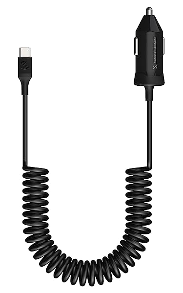 Scosche Scosche CPDC203 PowerVolt 20W USB-C Fast Car Charger with 3-Foot Adjustable Cable for All Devices