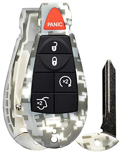 New Camouflage Remote Start Car Key Fob Shell for Commander and Grand Cherokee IYZC01C No Electronics or Chip Inside