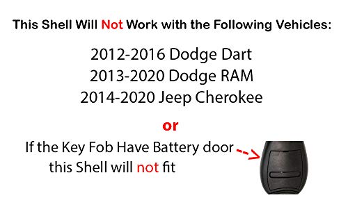 New Camouflage 6 Button Remote Start Car Key Fob Shell IYZC01C for Commander Grand Cherokee No Electronics or Chip Included - View 3 of 3
