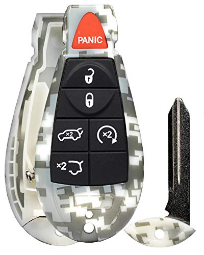 New Camouflage 6 Button Remote Start Car Key Fob Shell IYZC01C for Commander Grand Cherokee No Electronics or Chip Included