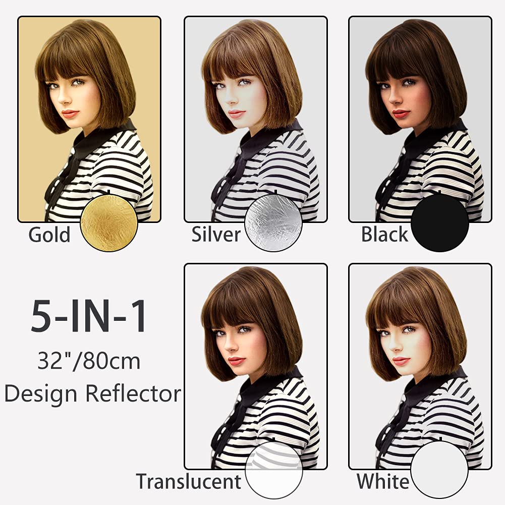 AQIRUI Aqirui 32inch 5 in 1 Collapsible Light Reflector Round Multi Disc for Photography Studio and Outdoor Lighting - View 2 of 7