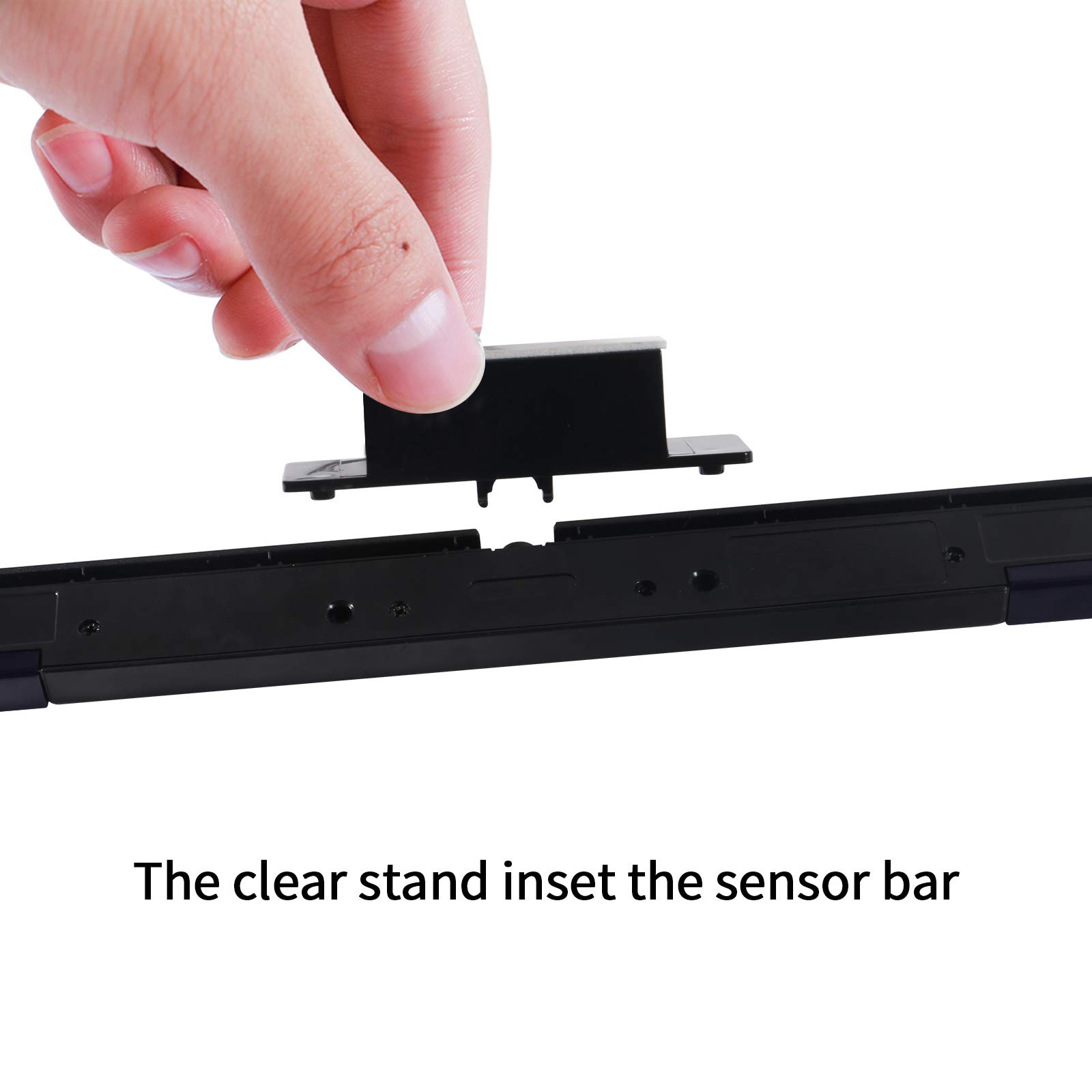 Aokin USB Sensor Bar for Wii Replacement Wired Infrared Ray Sensor Bar for Nintendo Wii and Wii U with Stand Black - View 3 of 8