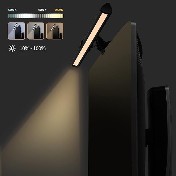 SOONCOR Computer Monitor Light Bar e-Reading LED Task Lamp with 3 Color Modes and No Screen Glare for Enhanced Viewing Experience - View 5 of 10