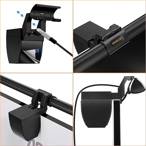 SOONCOR Computer Monitor Light Bar e-Reading LED Task Lamp with 3 Color Modes and No Screen Glare for Enhanced Viewing Experience - View 6 of 10