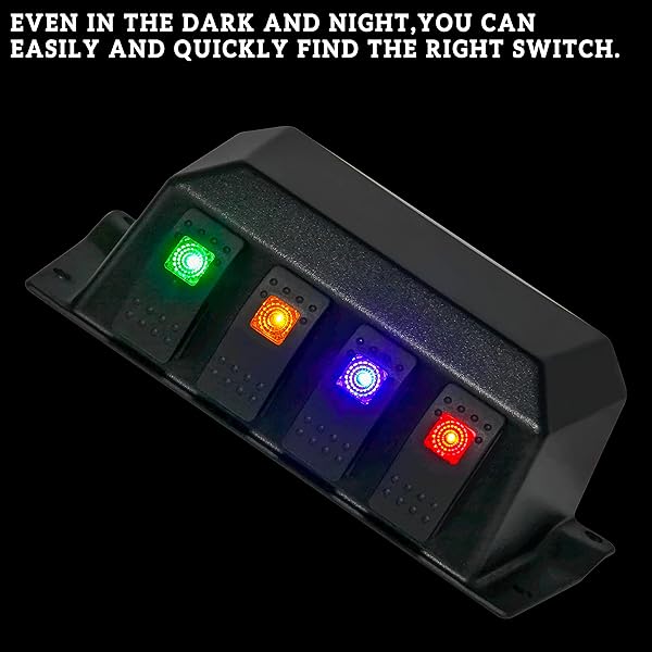 SAUTVS SAUTVS Switch Panel for Polaris RZR XP 1000 (2014-2018) - 4 Rocker Switches Under Dash Accessory - View 5 of 10