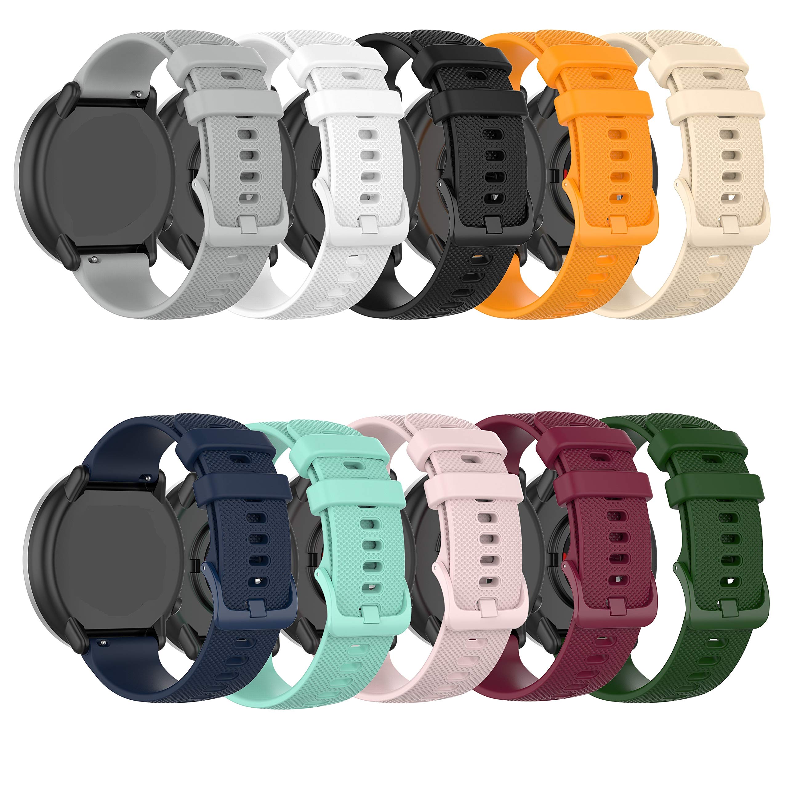 E ECSEM ECSEM Bands for AGPTEK LW11 Smartwatch Silicone Quick Release Replacement Strap for Men and Women Accessory Wristband