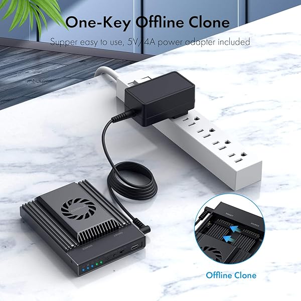 ineo ineo Dual-Bay NVMe Clone Docking Station with Cooling Fan for Offline Clone Duplicator 2608 - View 5 of 10