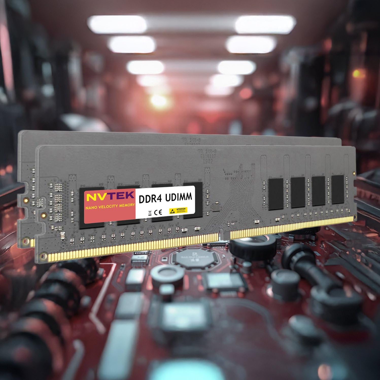 NVTEK 32GB DDR4 3200MHz PC4-25600 UDIMM Desktop Memory Kit 2x16GB Non-ECC Unbuffered 288-Pin CL22 1.2V - View 2 of 5