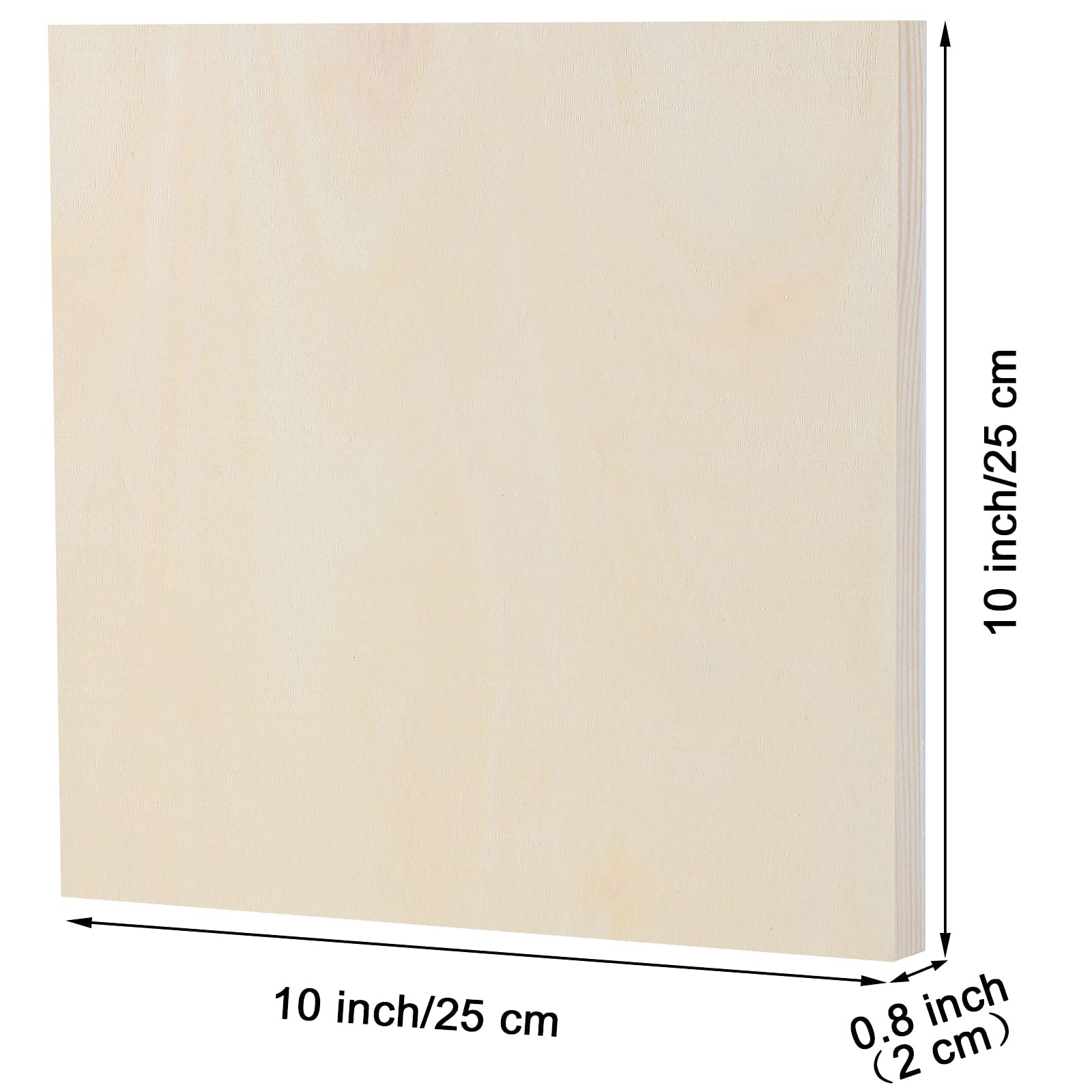 ADXCO 8 Pack Unfinished Wood Panels 10x10 Inch Ideal for Painting Pouring and Arts with Oils and Acrylics - View 2 of 7