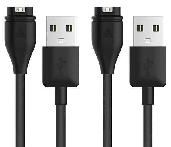 2-Pack USB Charging Cable for Garmin Approach S62/S60/S70/S40/S42/S12 Smartwatch - Fast Replacement Charger Cord