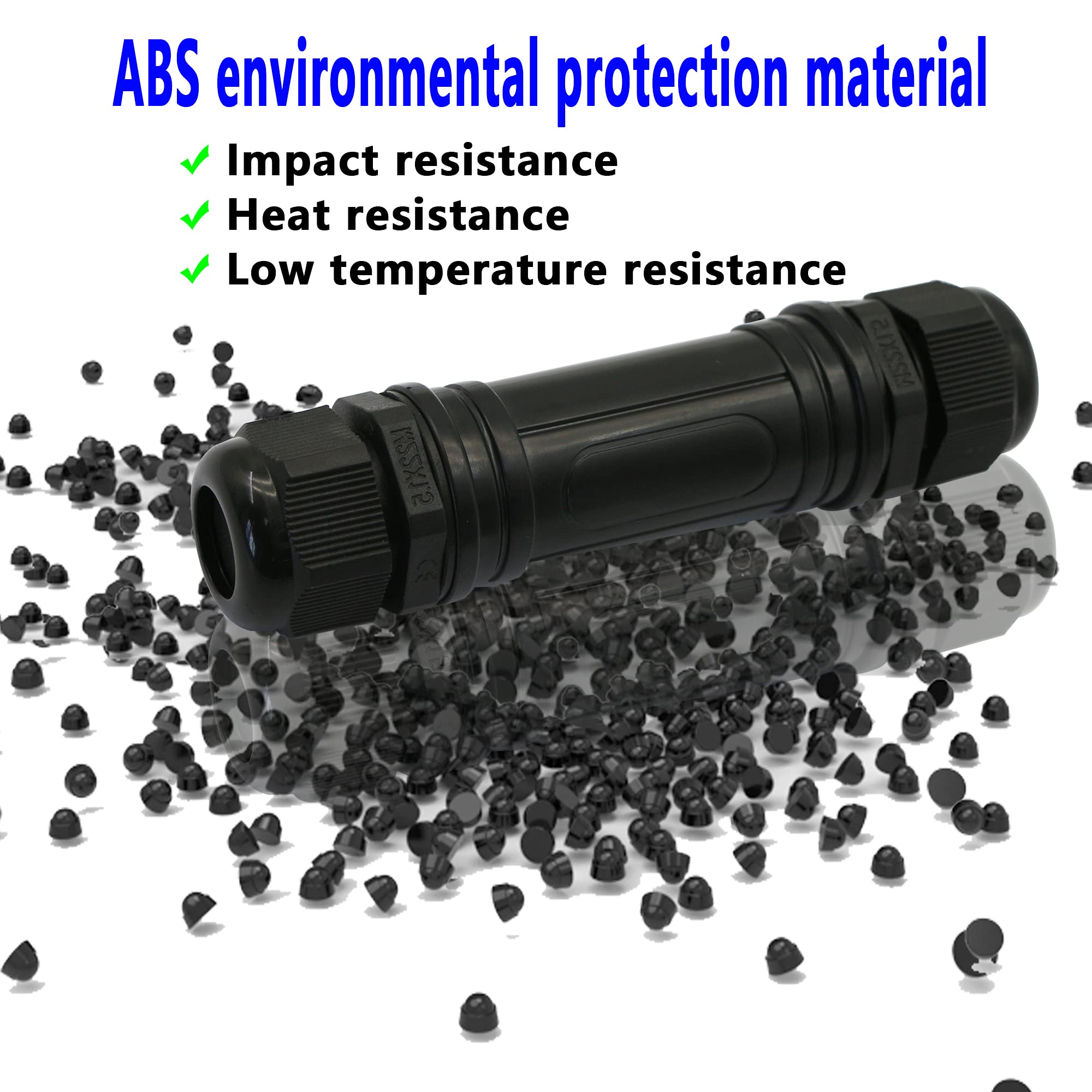 SinLoon SinLoon RJ45 Waterproof Connector IP67 Ethernet Cable Coupler for Outdoor Use CAT6 CAT5E CAT5 Compatible 2 Pack - View 5 of 7