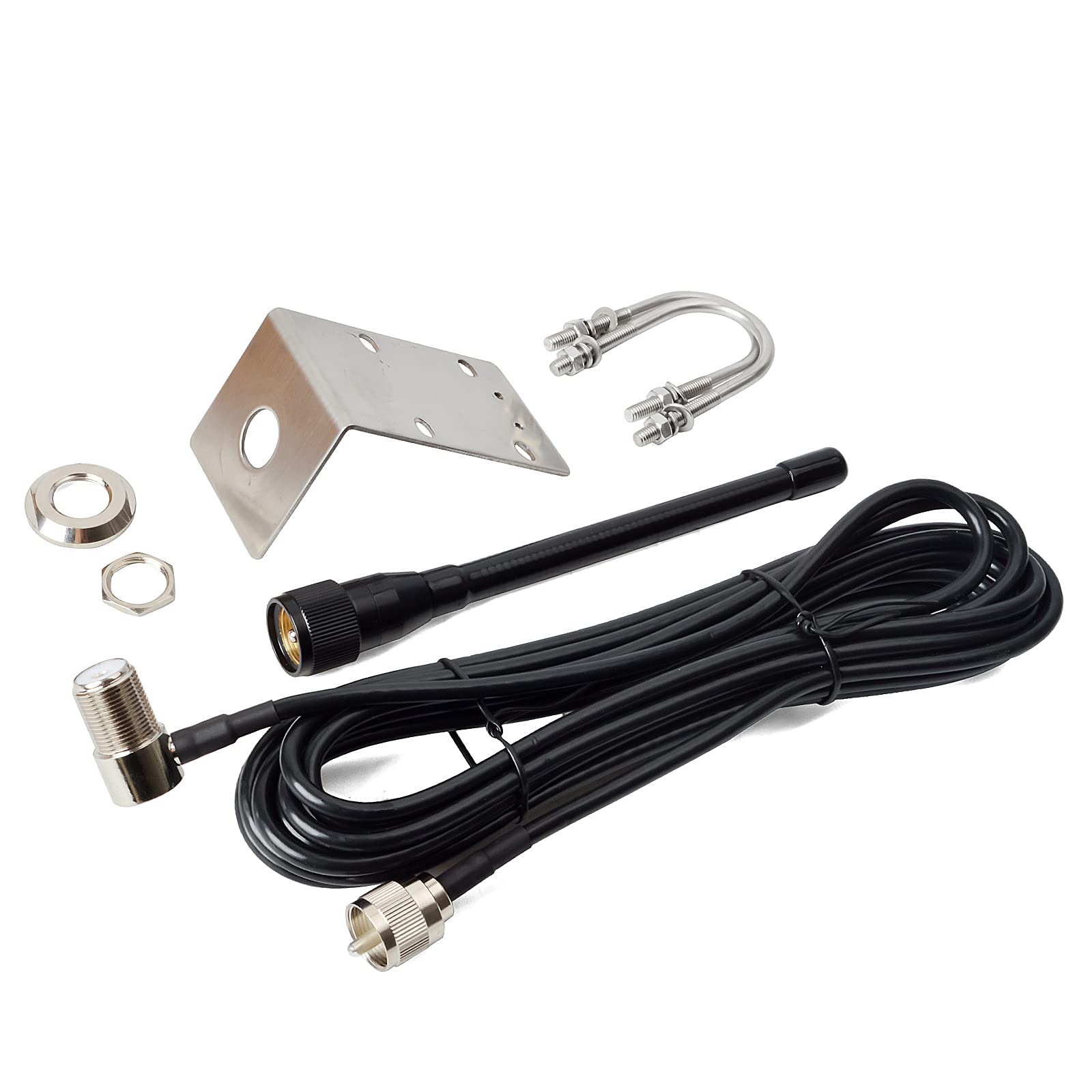 HYS VHF Marine Antenna Low Profile 156-163MHz with 16.4ft RG58 Low Loss Coaxial Cable PL259 Connector - View 8 of 8