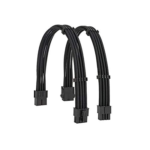 Formulamod Sleeve Extension Power Supply Cable Kit 18AWG EPS 8-P and PCI 8-P with Cable Combs for PSU to Motherboard GPU Black - View 2 of 8