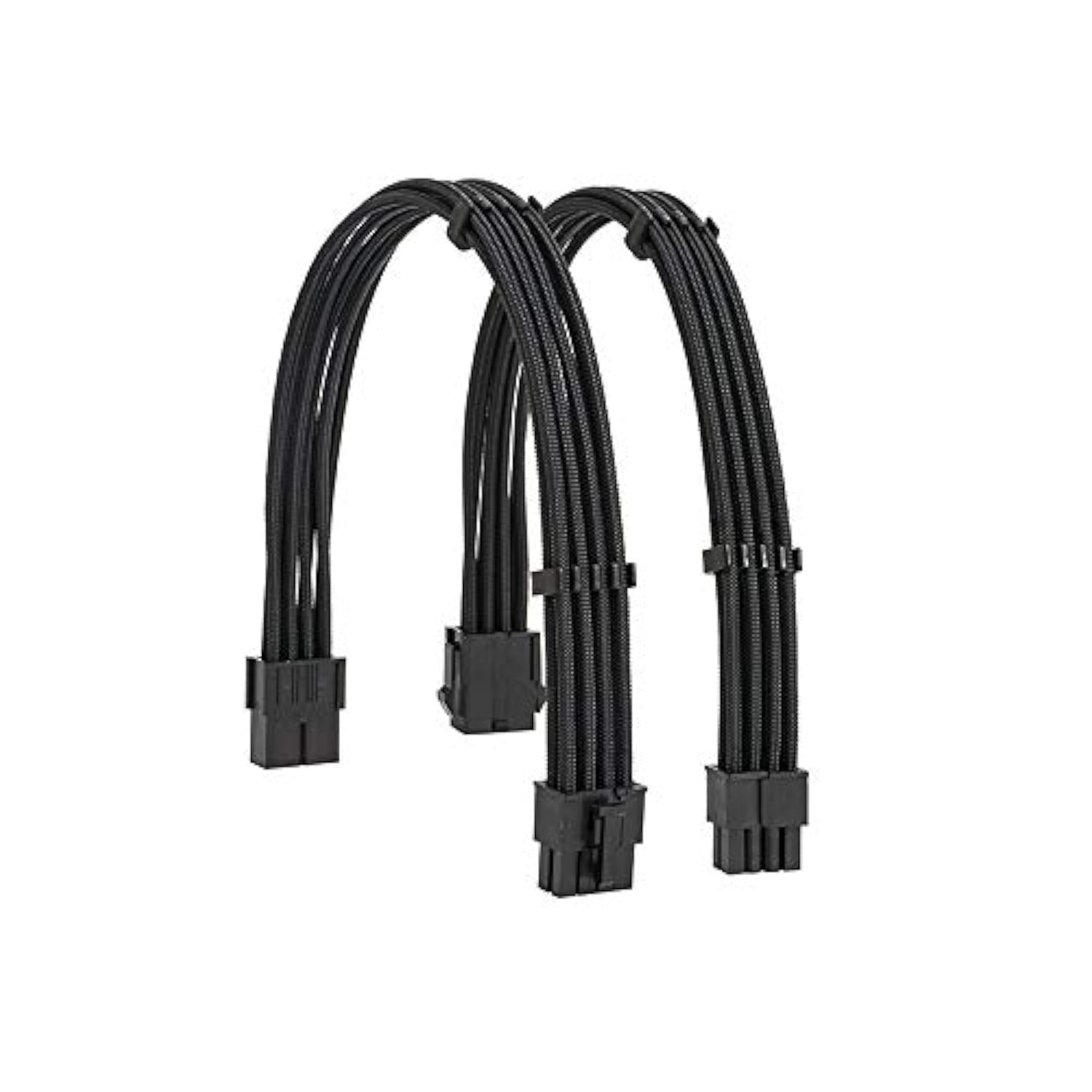 Formulamod Sleeve Extension Power Supply Cable Kit 18AWG EPS 8-P and PCI 8-P with Cable Combs for PSU to Motherboard GPU Black