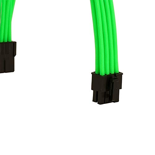 FormulaMod Sleeve Extension Power Supply Cable Kit 18AWG EPS 8-P and PCI 8-P with Cable Combs for PSU to Motherboard and GPU Green - View 4 of 7