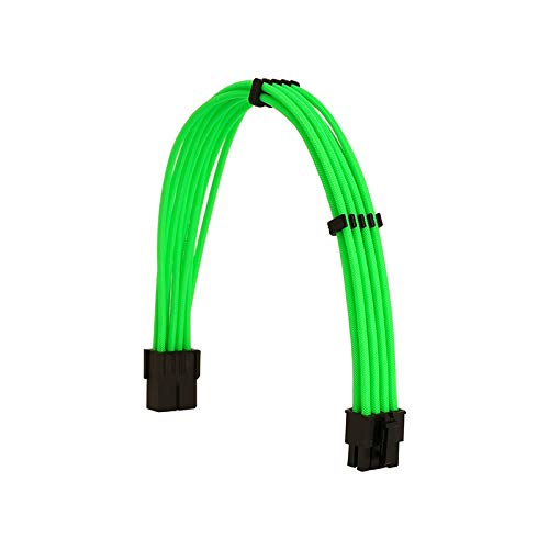 FormulaMod Sleeve Extension Power Supply Cable Kit 18AWG EPS 8-P and PCI 8-P with Cable Combs for PSU to Motherboard and GPU Green - View 5 of 7